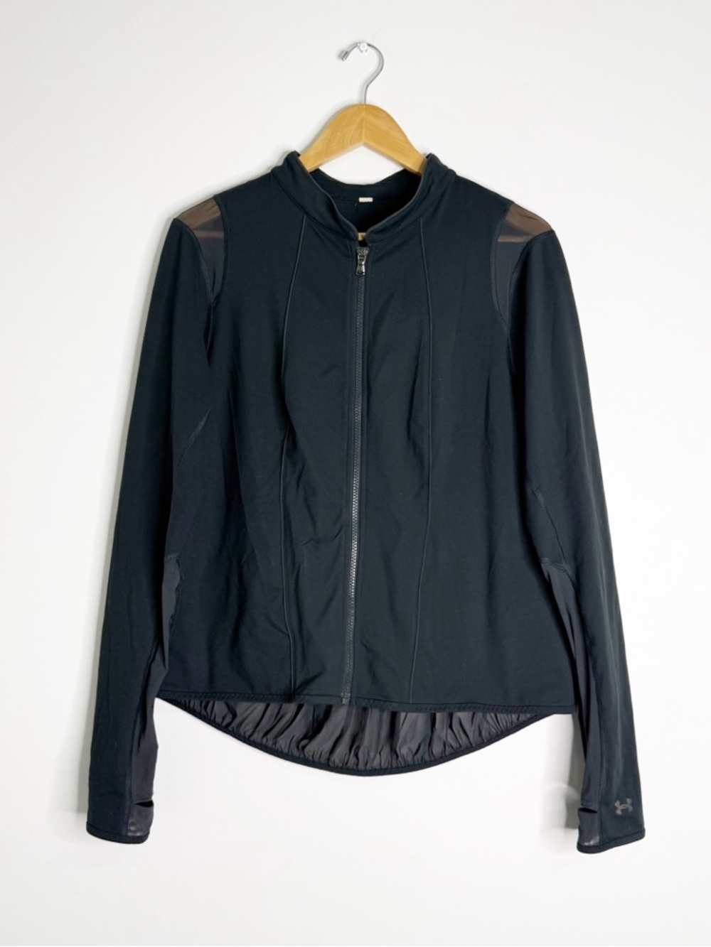 Under Armour Black Full Zip Mesh Back Jacket Womens
